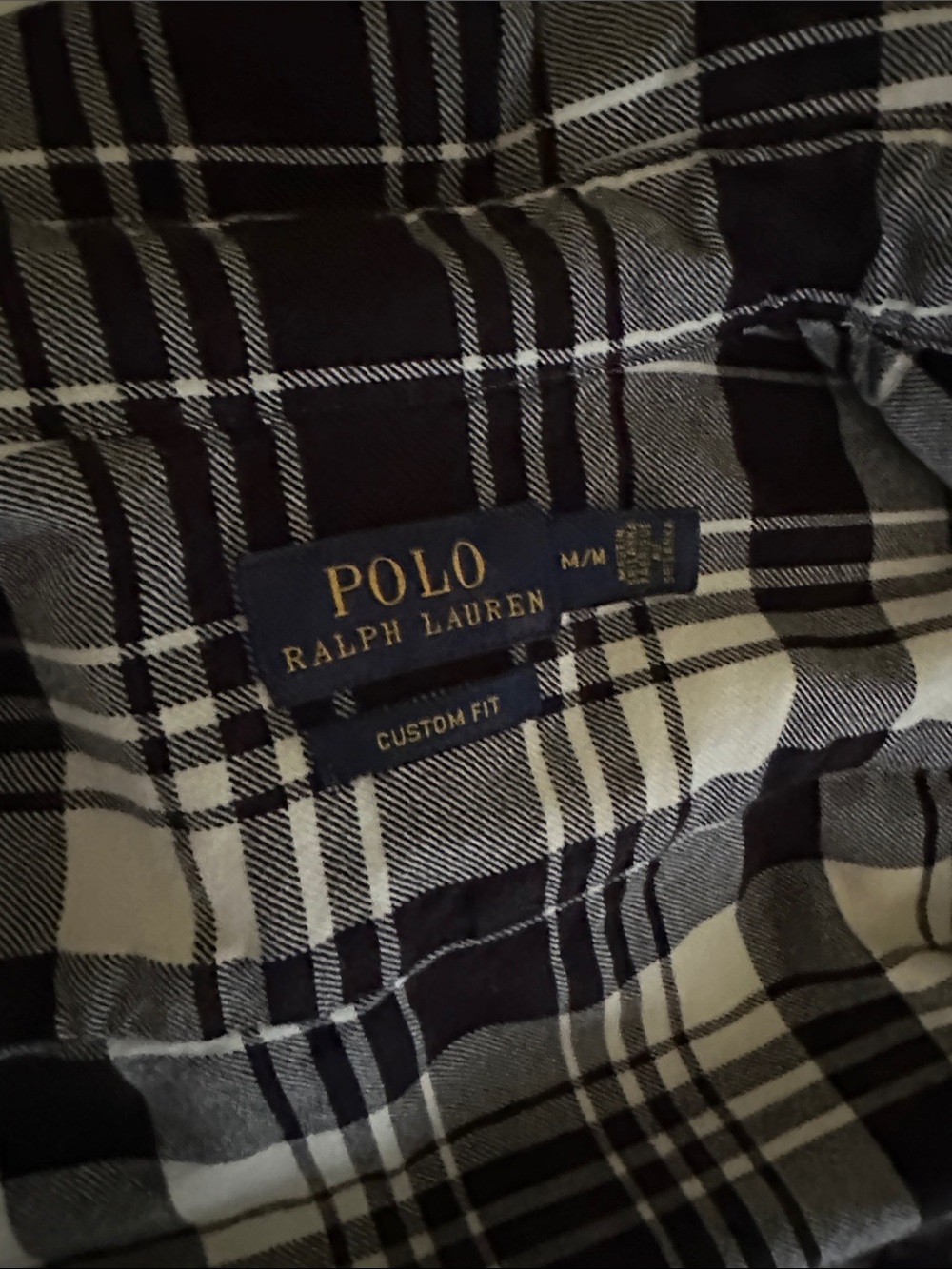 Ralph Lauren Women’s Black and White Plaid Button-Up Shirt - Picture 3 of 3